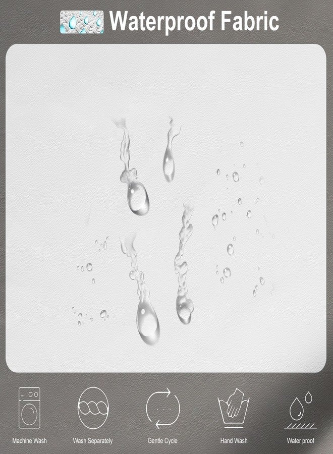 Lebaley غطاءان لكراسي البار من ليبالي، عبوة من قطعتين، مع مساند ظهر، مصنوعان من جلد البولي يوريثان المطاطي المقاوم للماء، مناسبان لكراسي البار ذات الارتفاع المناسب للطاولات المرتفعة (14-17 بوصة)، قابلان للإزالة والغسل، مناسبان للمطابخ والحانات والمقاهي، لون أبيض - Image 2